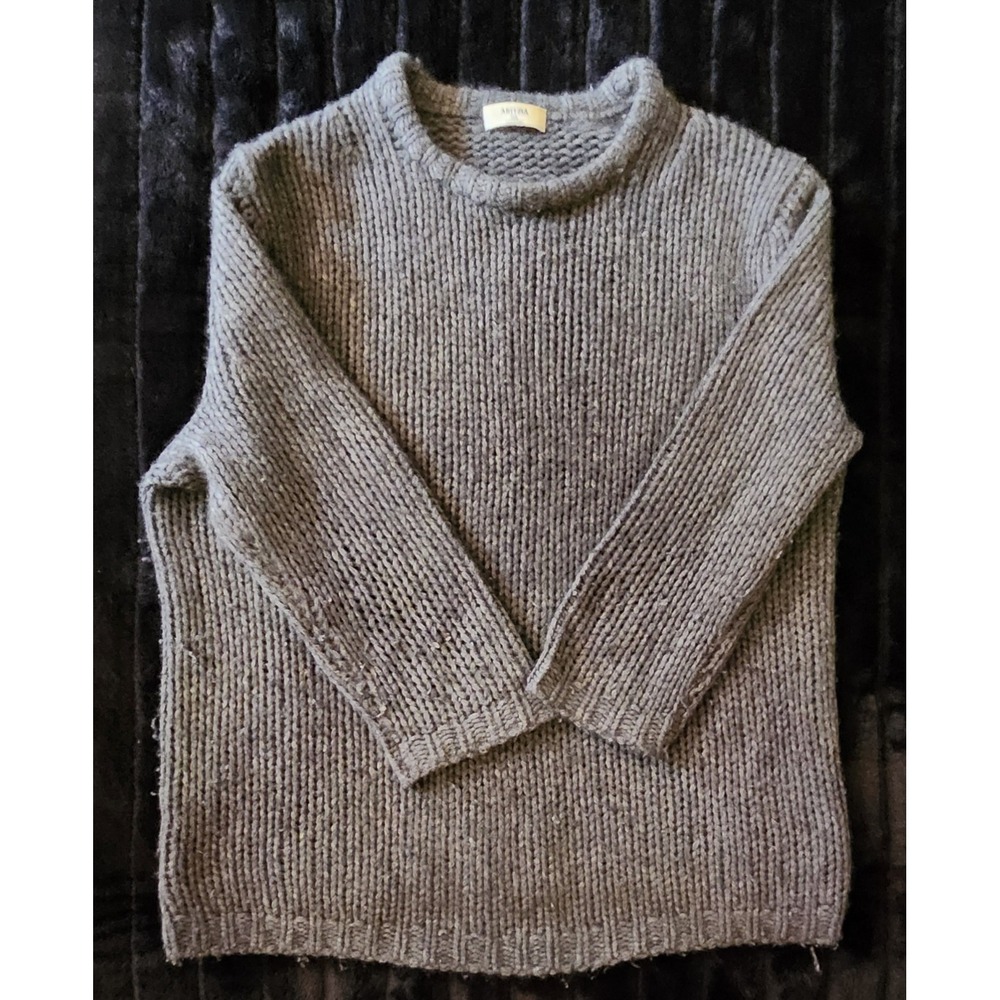 ARITZIA 100% CASHMERE SWEATER WOMEN Size 2xs RIBBED OPEN KNIT PULLOVER OVERSIZED